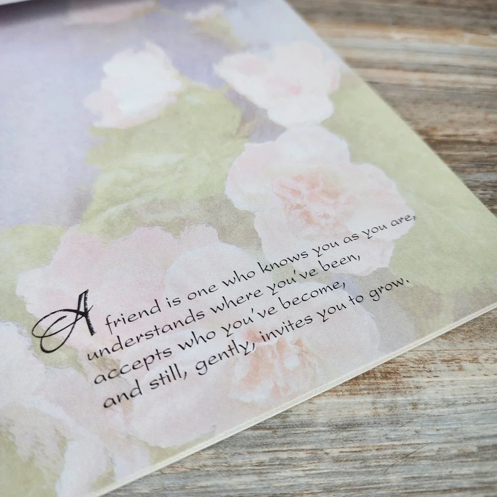 Vintage 1990 C.M. Paula Co A Friend Is Floral Stationery Pad 5.5x8.5 ASP457